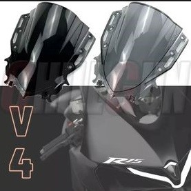 R15 v4 / R15 M Premium R series Windshield Visor (Black / Smoky Black / White) image
