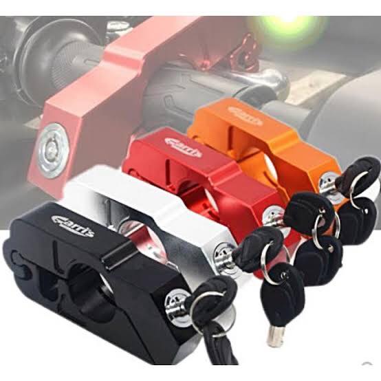 Garri’s Motorcycle Grip Lock Lever Safety Lock (Red/Black/Silver/Orange) image