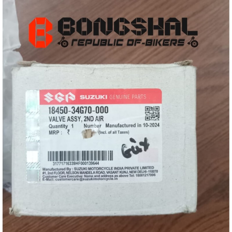 AC Pump Suzuki Gixxer Carburetor Double Disc, VALVE ASSY, 2ND AIR 18450-34G70-000 image