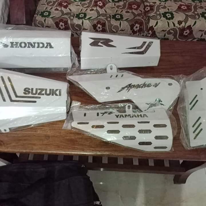 Aftermarket Silencer Cover For Suzuki, Honda, TVS (4V), Yamaha (FZ) image