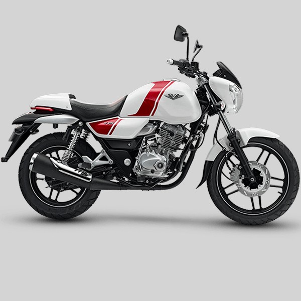 Bajaj V15 Red And White Fuel Tank image