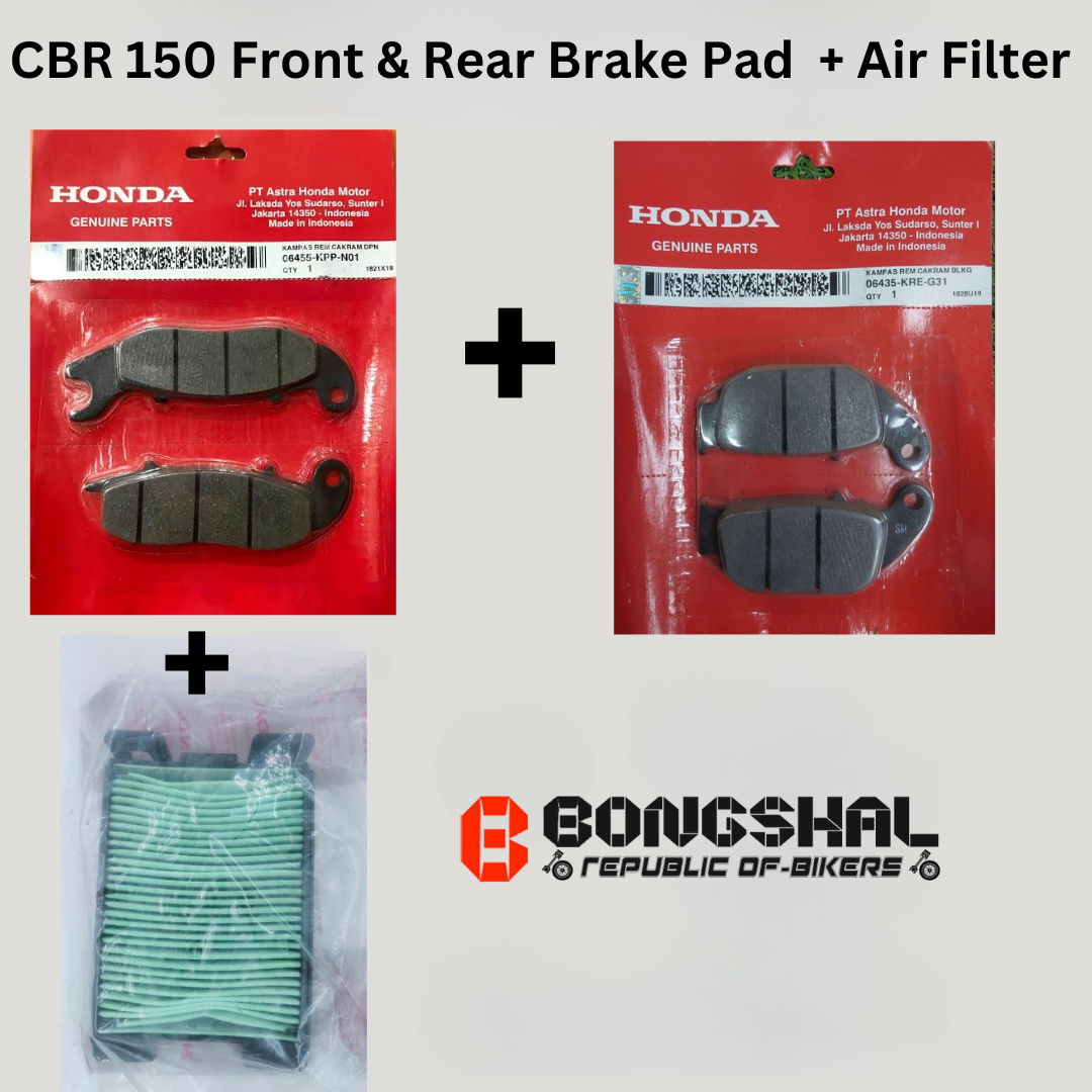 CBR 150 Front & Rear Brake Pad  + Air Filter image