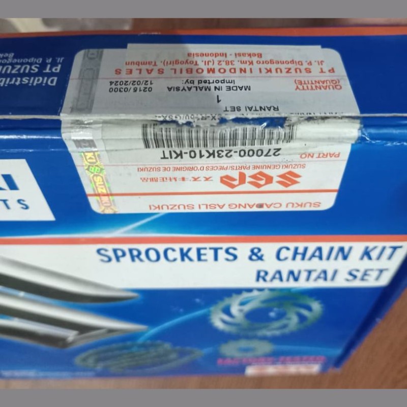 Chain Sprocket Full Set GSXR 150 Indo, 27000-23K10-KIT image