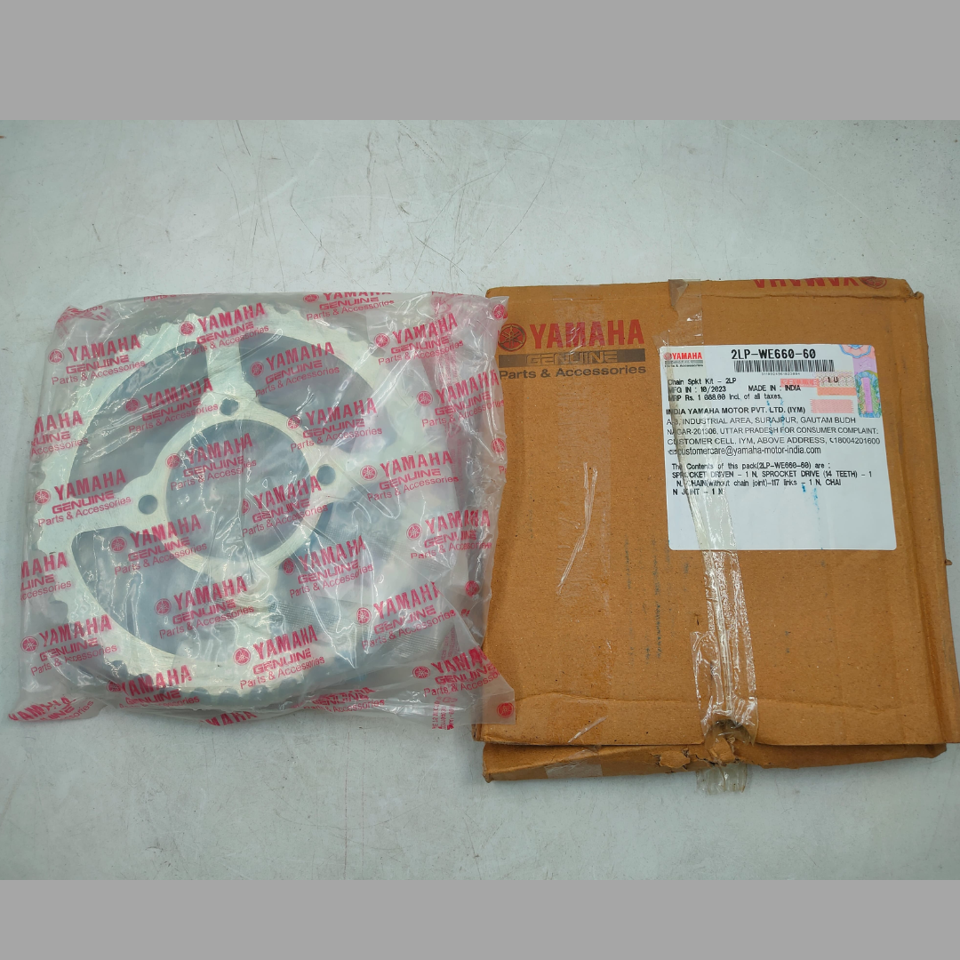 Chain Sprocket Full Set Saluto 125 CC, Chain SPKT Kit 2LP-WE660-60 image