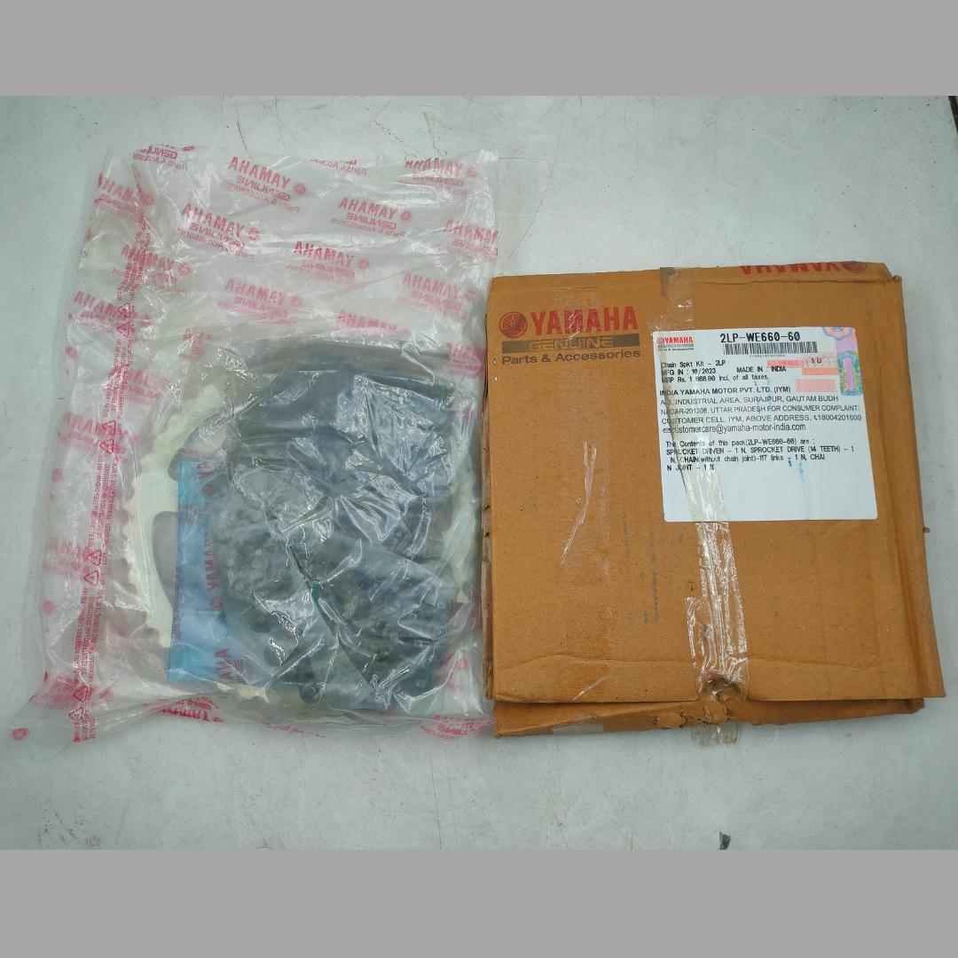 Chain Sprocket Full Set Saluto 125 CC, Chain SPKT Kit 2LP-WE660-60 image