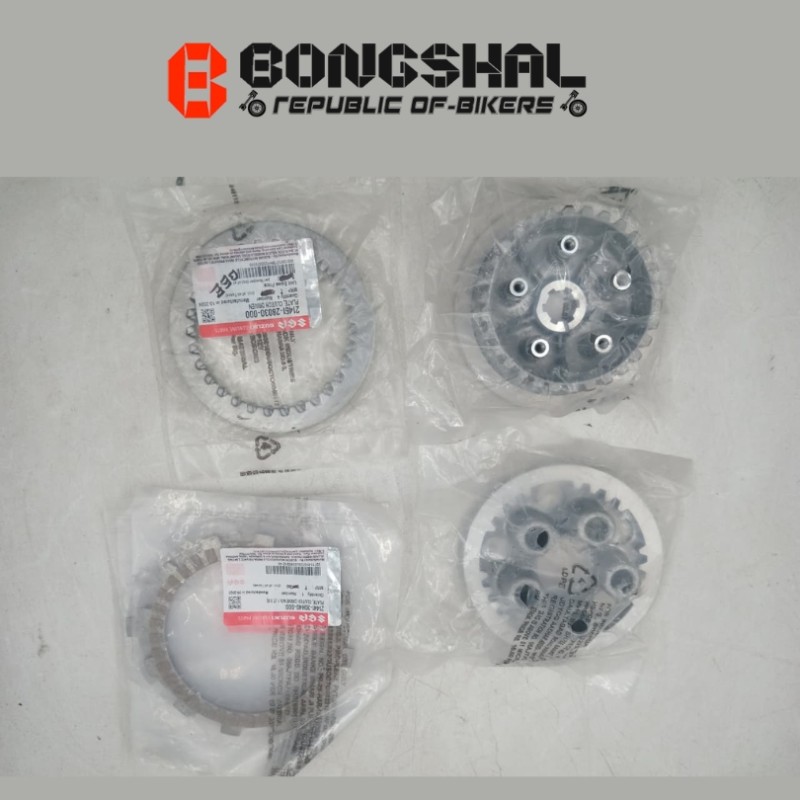 Clutch Plate Full Set Gixxer Monotone, DISK, CLUTCH PRESSURE 21460 - 34J00 - 000, PLATE, CLUTCH DRIVE 21441 - 30440 - 000, HUB, CLUTCH SLEEVE 2141 - 34100 - 000, PLATE, CLUTCH DRIVEN 21451 - 28030 - 0 image