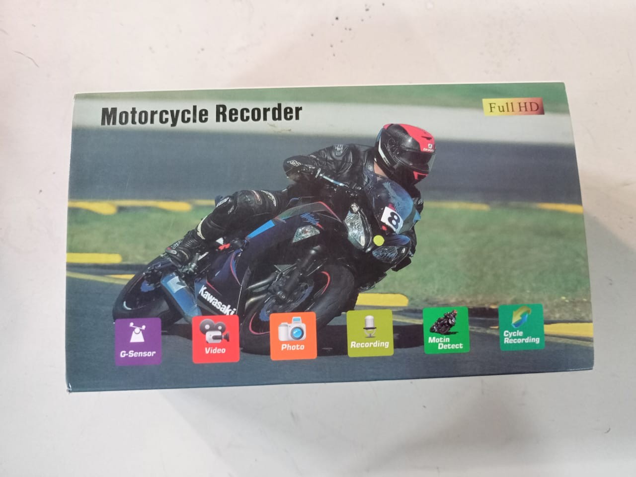 Front and Rear Motorcycle Dashboard Camera with HD Display image
