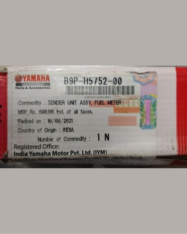 Fuel Pump Sensor FZS V3 BS6, SENDER UNIT ASSY. FUEL METER B9P-H5752-00 image