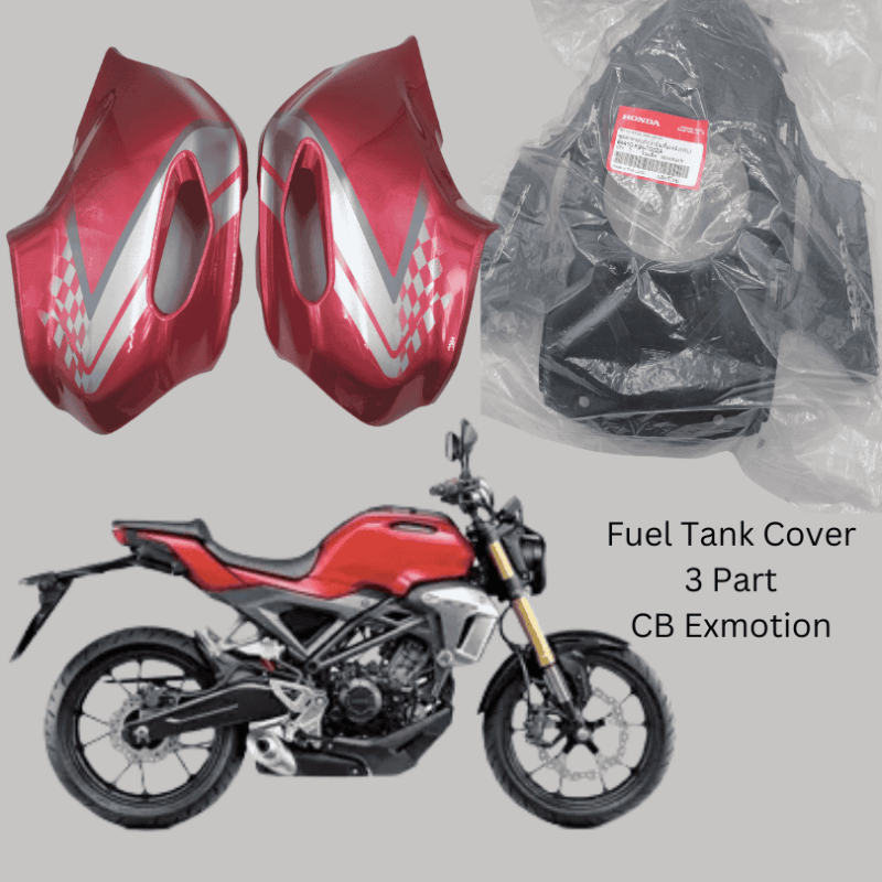 Fuel Tank Cover 3 Part CB Exmotion, Fuel Tank Cover Set 64430-K94-T00ZC, SET ILLUS, FUEL TANK CENTER 64410-K94-T00ZA image