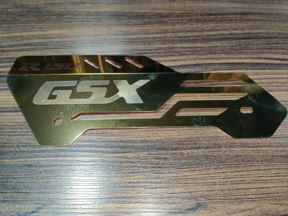 GSX-R 150 Silencer Cover (Golden, Blue, Chrome Color Available)