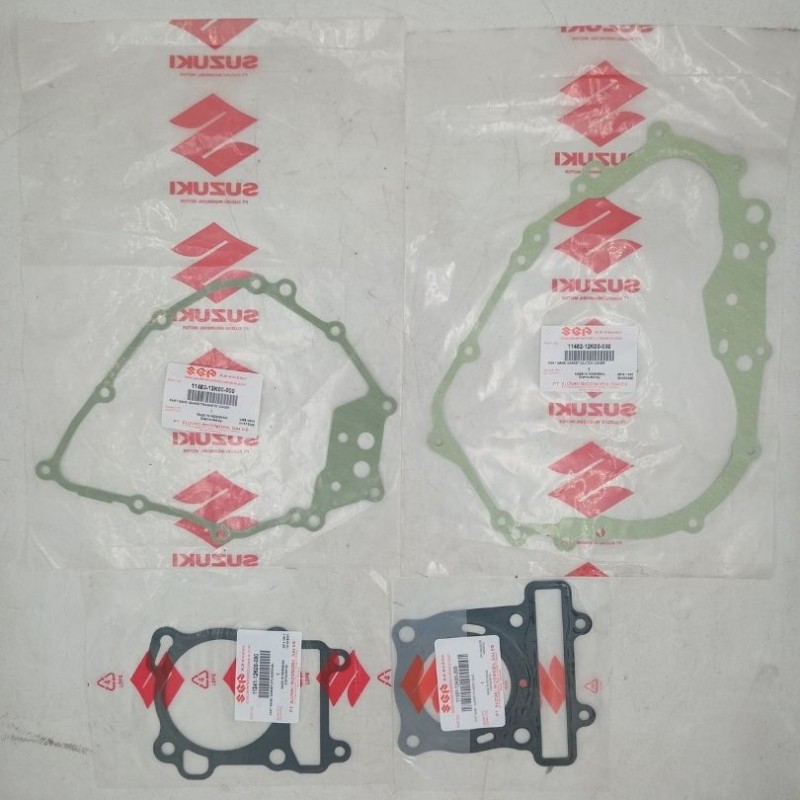 Gasket 4 Piece GSXR, GASKET, MAGNETO COVER 11483-12K00-000, GASKET, CLUTCH COVER 11482-12K00-000, GASKET CYLINDER(NA) 11241-12K00-000, GASKET CYLINDER HEAD 11141-12K01-000 image