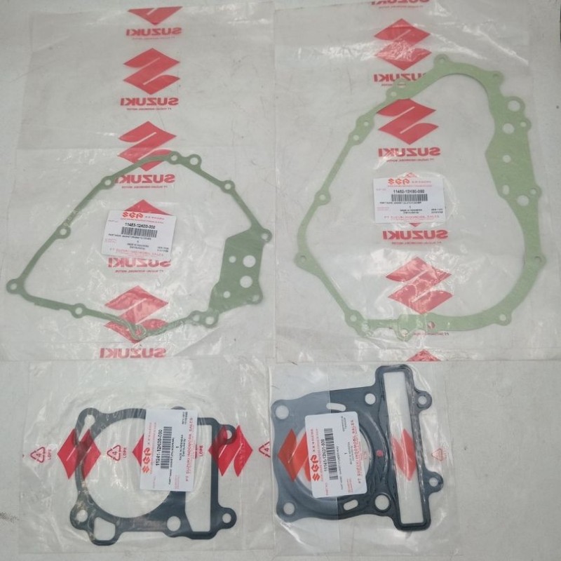 Gasket 4 Piece GSXR, GASKET, MAGNETO COVER 11483-12K00-000, GASKET, CLUTCH COVER 11482-12K00-000, GASKET CYLINDER(NA) 11241-12K00-000, GASKET CYLINDER HEAD 11141-12K01-000 image