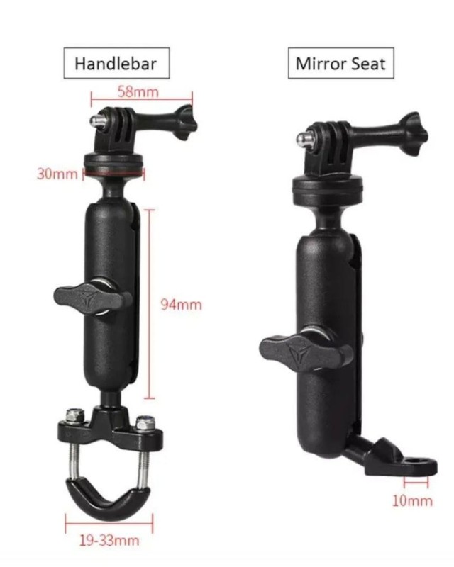 Motowolf Motorcycle Camera Bracket (Original) Handle Bar / Looking Glass Mount image