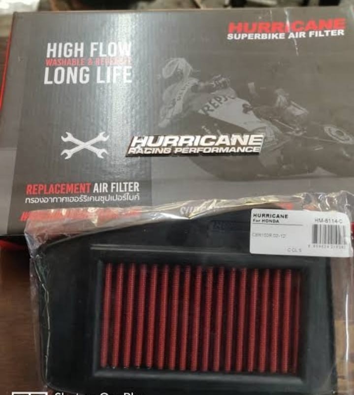 Hurricane Washable Air Filter For R15, GSX-R, Bandit, MT-15, CBR, GSX, RTR 160, GPX Demon, Gixxer, Gixxer SF image