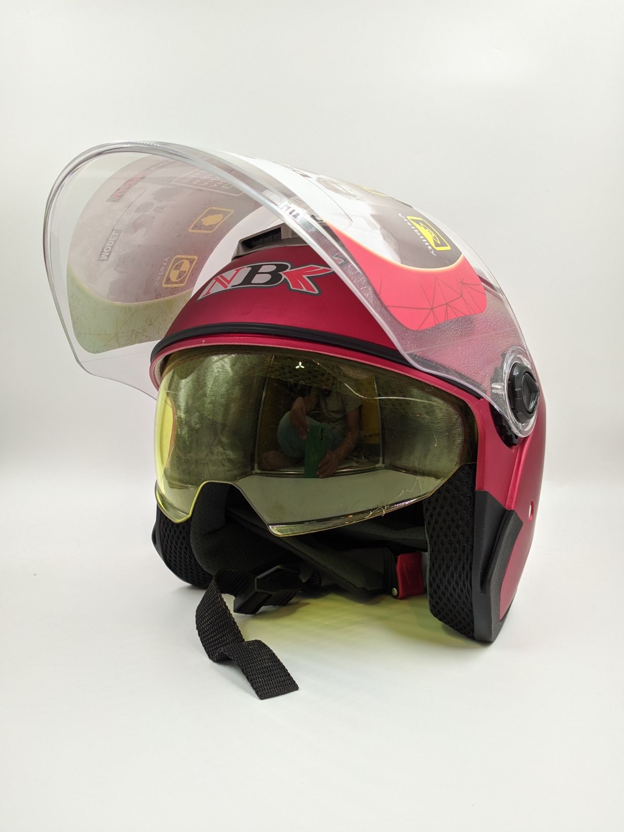 NBK Half face Basic Glossy Red image