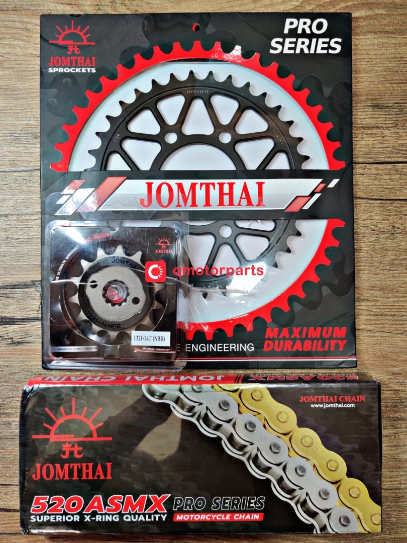 Jom Thai JT Full Chain Sprocket Set for R15 V3, R15 V4, MT 15, GSX-R, X motion, GPX Demon, Hornet 2.0 image