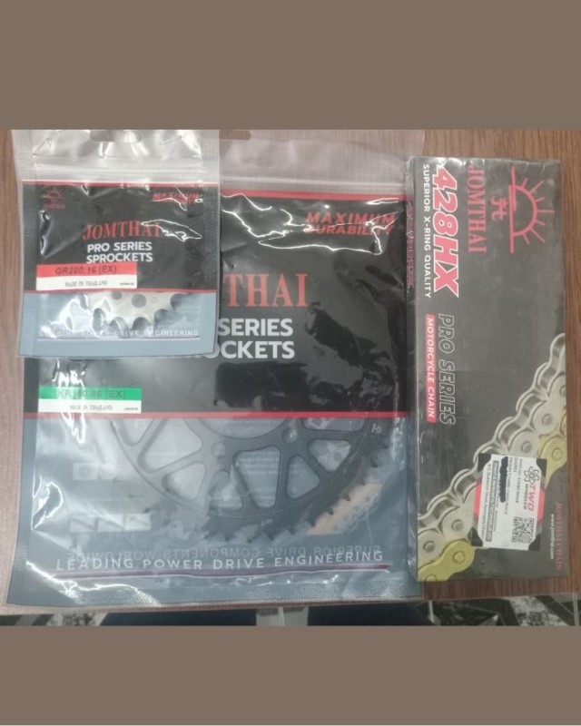 Jom Thai JT Full Chain Sprocket Set for R15 V3, R15 V4, MT 15, GSX-R, X motion, GPX Demon, Hornet 2.0 image