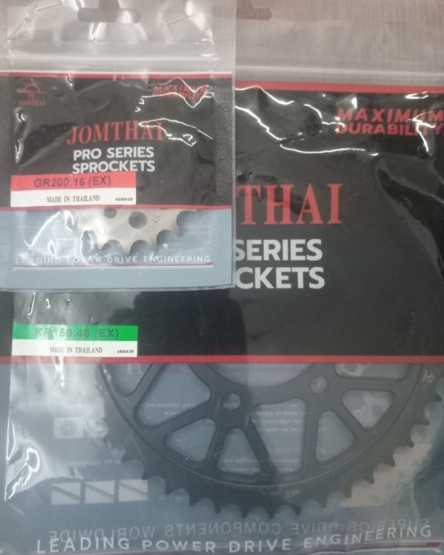 Jom Thai JT Full Chain Sprocket Set for R15 V3, R15 V4, MT 15, GSX-R, X motion, GPX Demon, Hornet 2.0 image