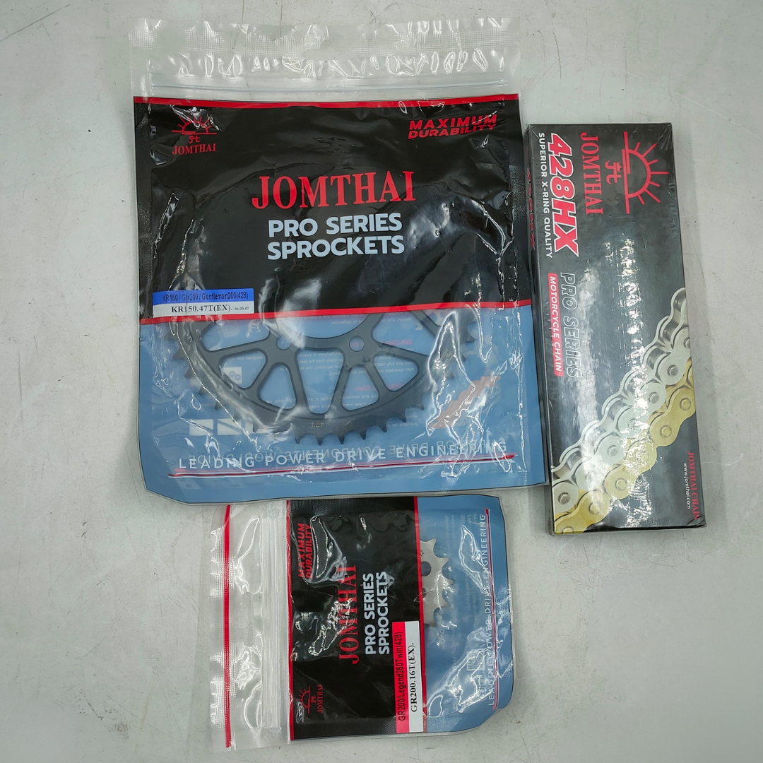 Jom Thai JT Full Chain Sprocket Set for R15 V3, R15 V4, MT 15, GSX-R, X motion, GPX Demon, Hornet 2.0 image