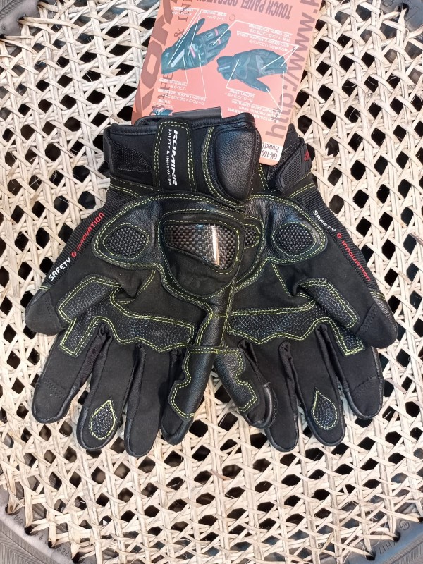 KOMINE GK-160 Carbon Shell Protect Leather Mesh Gloves image