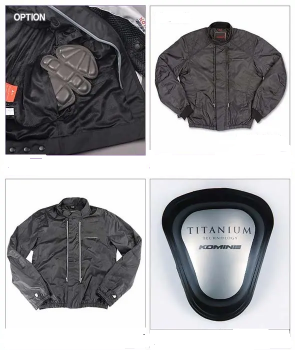 KOMINE JK-63 Titanium Motorcycle Riding Jacket R-Spec image