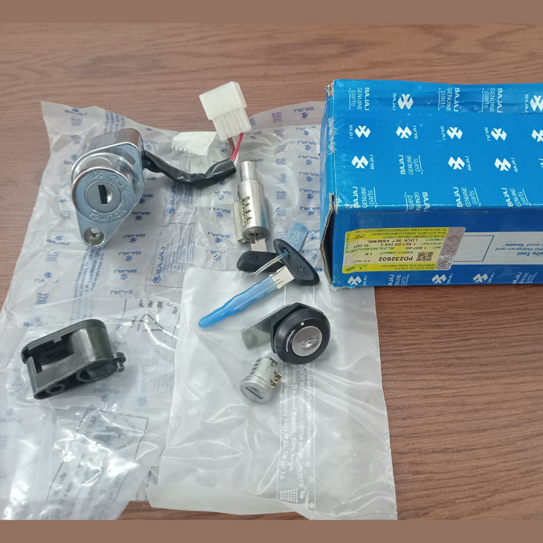 Bajaj avenger 150 lock set, LOCKSET ASSEMBL PD232602 (Without Fuel Tank Cap) image