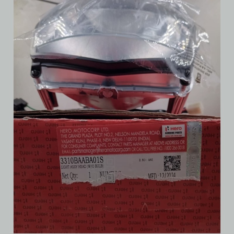 Headlight Payra Hero Hunk 160 ABS 2021 Model, LIGHT ASSAY HEAD (W/O BULB) 3310BAABA01S image