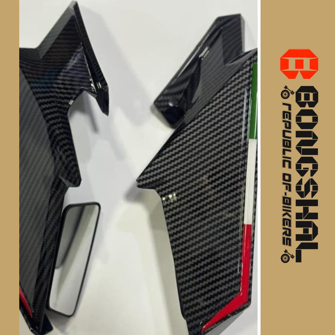 New Carbon / Italian Carbon Rear Mirror Shenao / Rear Mirror for Kit bikes Looking Glass image