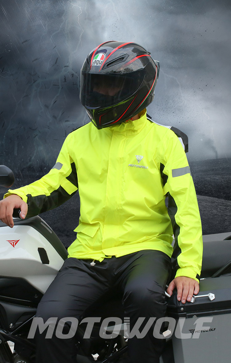 MOTOWOLF 100% Waterproof Ropa Impermeable Moto Raincoat For Riders (MDL0401 V1) image