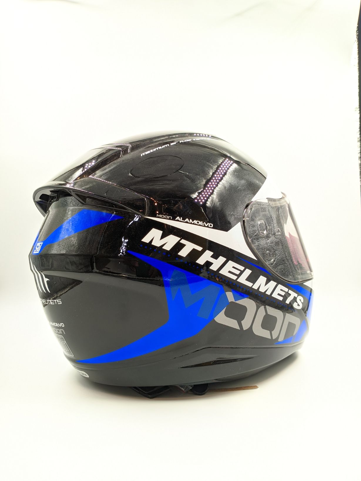 MT Moon Full Face Black & Blue Helmet image