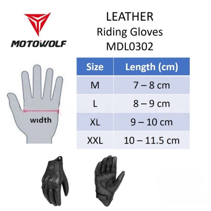 Motowolf Leather Gloves MDL 0302 image