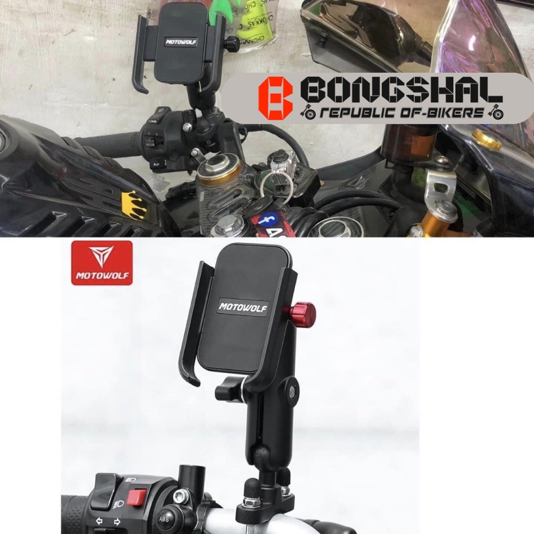 Motowolf Mobile Holder-Both System Available Handle Bar & Looking Glass Mount (Original) image
