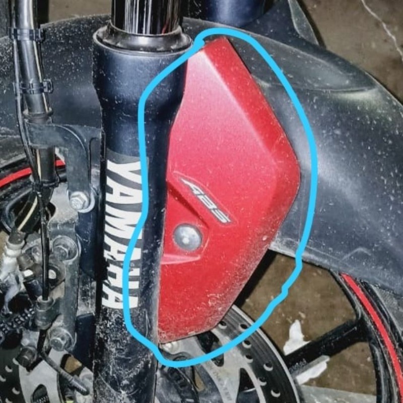 Mudguard Kan Matte Red FZS V3 image