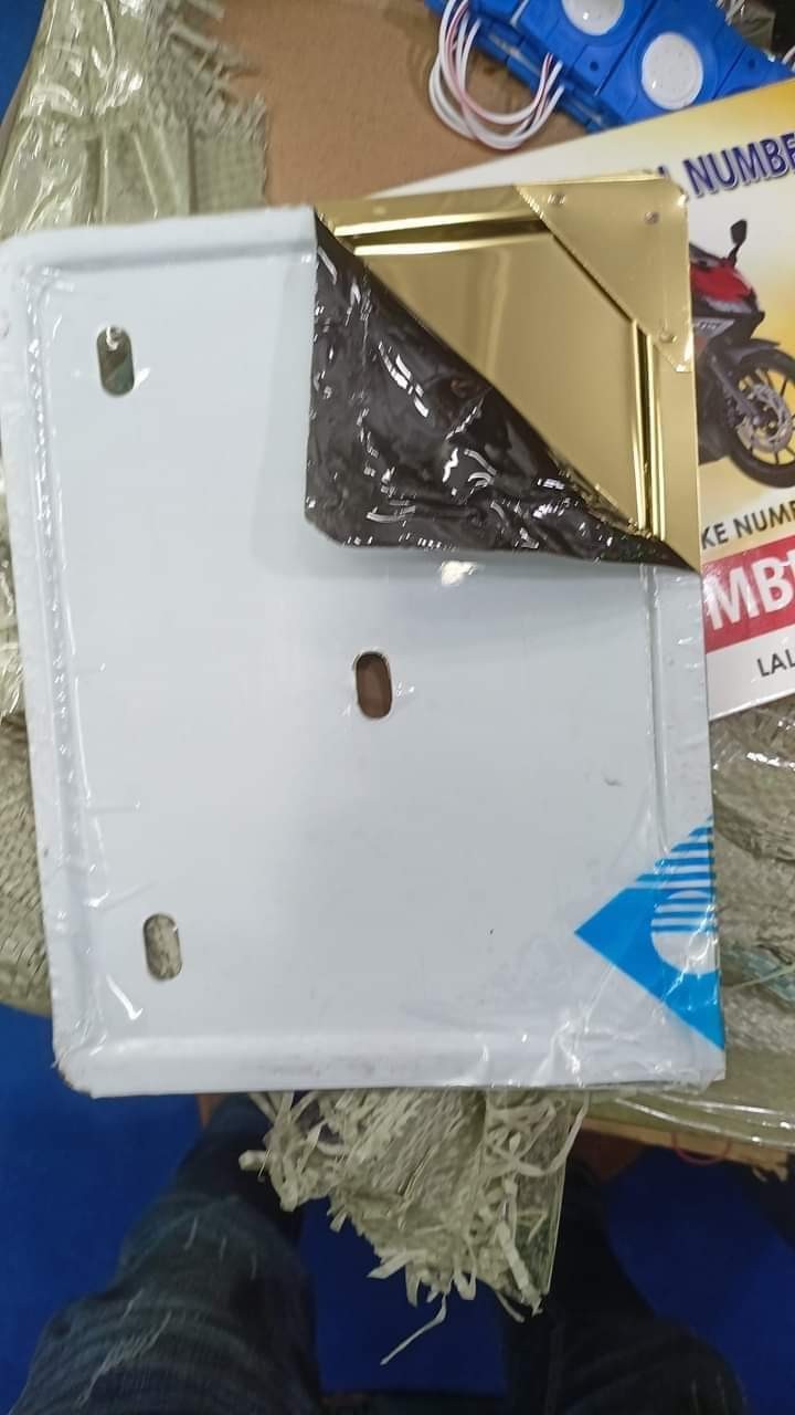 Number plate - Golden Color-5 pieces image