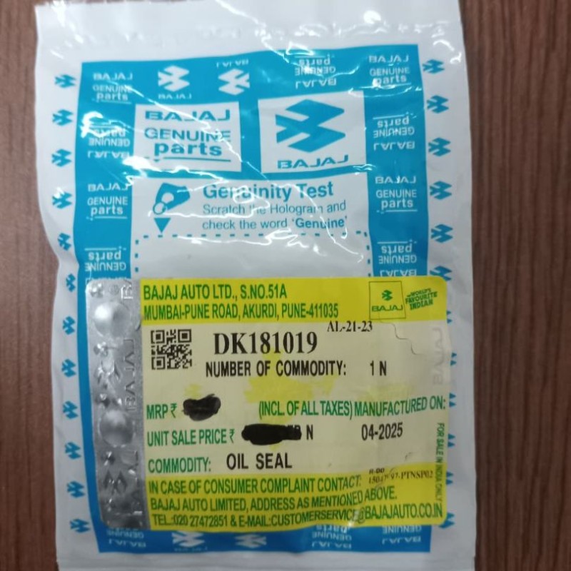 Oil Seal 1 Piece Pulsar N160, OIL SEAL, DK181019 image