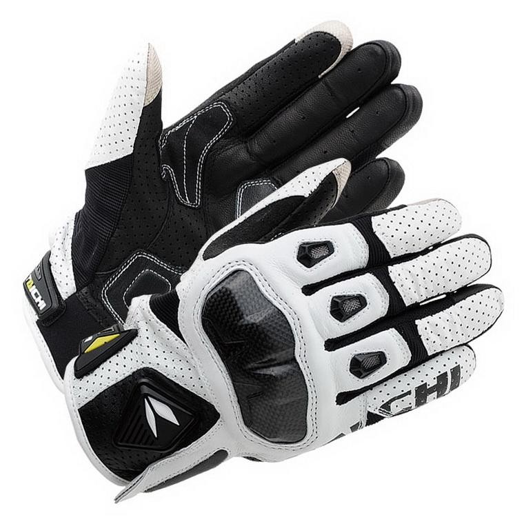 RS TAICHI RST410 Leather Punch Carbon Fiber Motorbike Gloves image