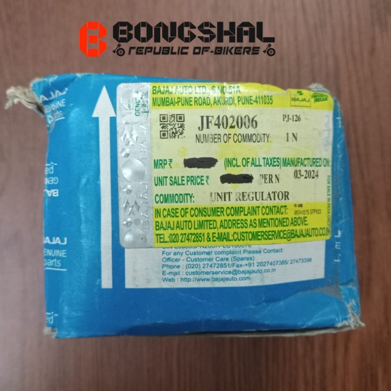 Rectifier Bajaj Pulsar N160, UNIT REGULATOR JF402006 image