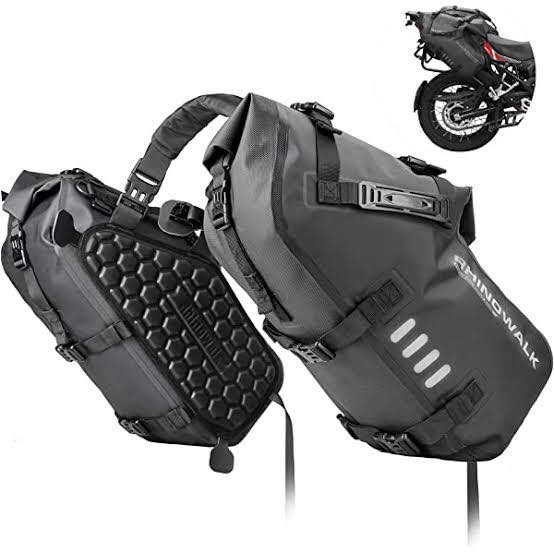 Rhinowalk Motorcycle Saddle Bags Waterproof Anti-Vibration Motor Side Bags Shoulder Bag image