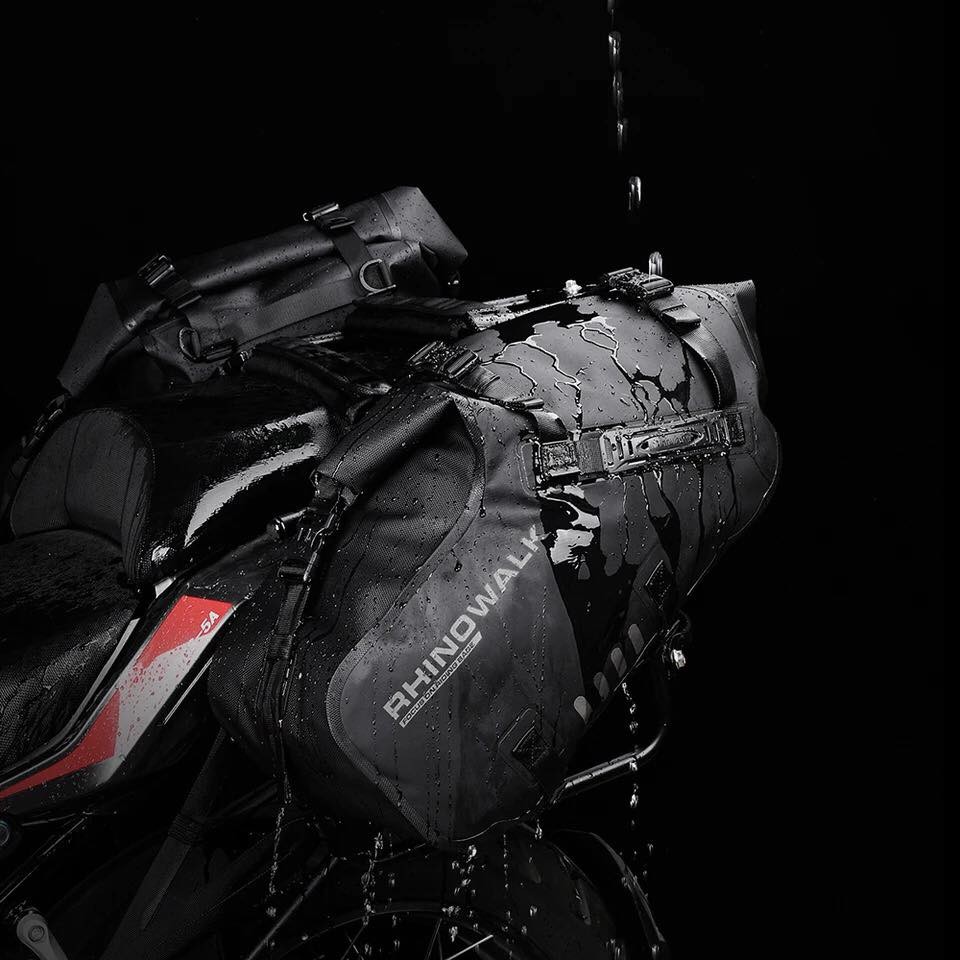 Rhinowalk Motorcycle Saddle Bags Waterproof Anti-Vibration Motor Side Bags Shoulder Bag image