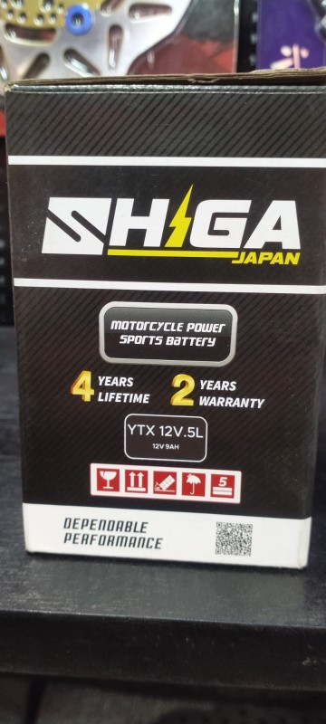 Shiga Battery Sports Edition 12V 5L for(R15),(Gsxr150), (Gixxer) image