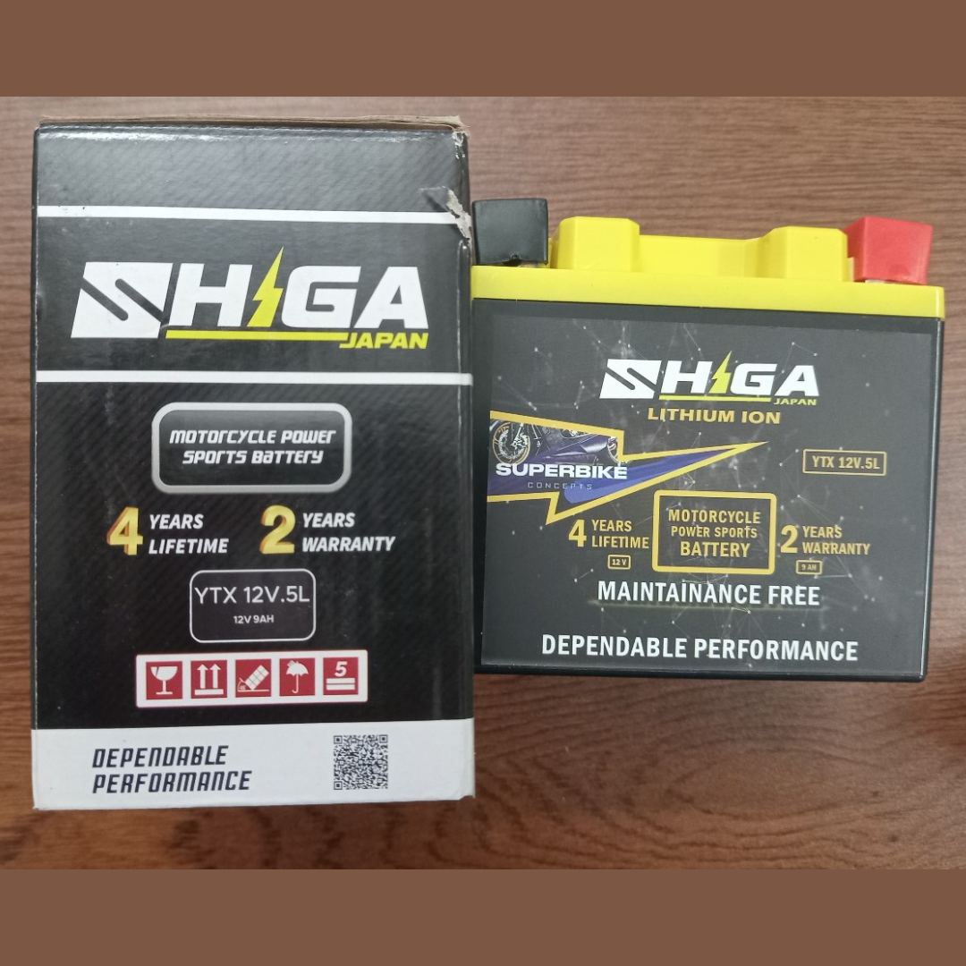 Shiga Battery Sports Edition 12V 5L for(R15),(Gsxr150), (Gixxer) image