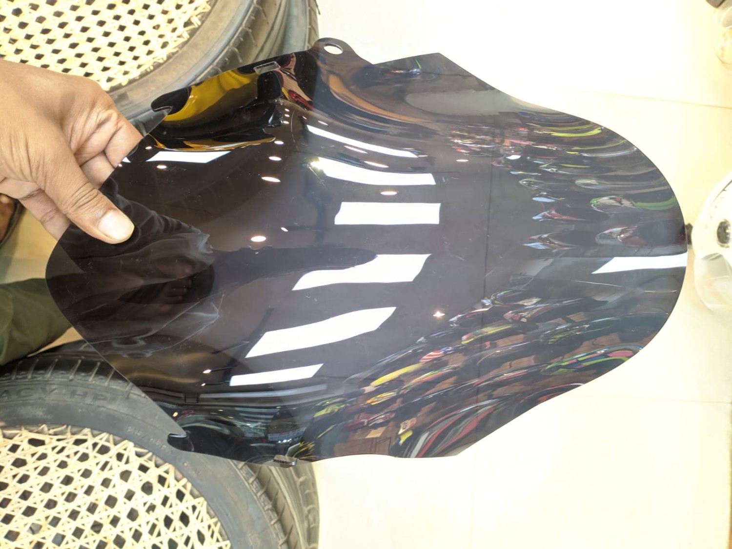 Suzuki Gixxer SF V2 Smoky Visor Windshield image