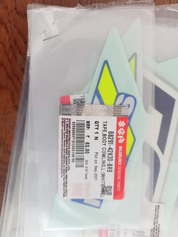 Suzuki Gixxer Sf Special edition Silver Blue Full Set Body Sticker Original image