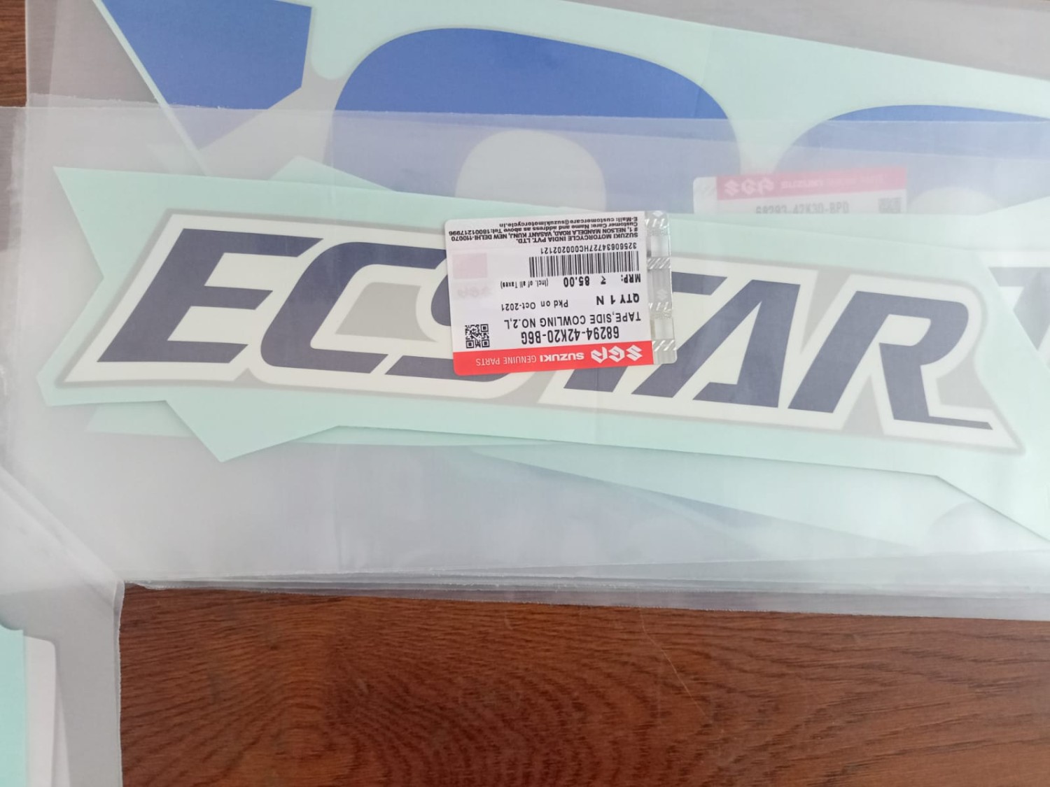 Suzuki Gixxer Sf Special edition Silver Blue Full Set Body Sticker Original image