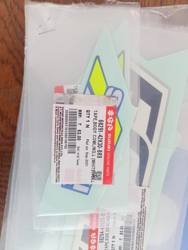 Suzuki Gixxer Sf Special edition Silver Blue Full Set Body Sticker Original image