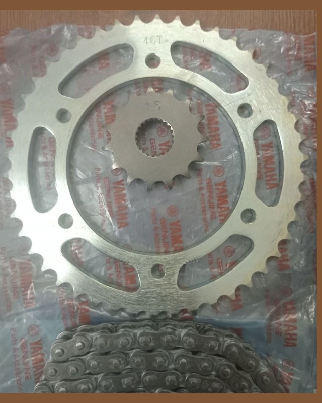 Original Chain Sprocket Full Set FZS 25 / 250 CC, CHAIN SPKT KIT, B97-WE660-60 image