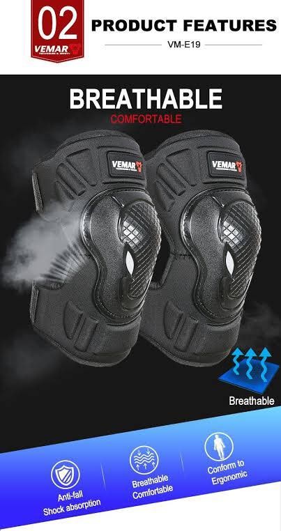 VEMAR Moto Knee Pads Guard Outdoor Sport Knee Brace Motorcycle Elbow Protector image