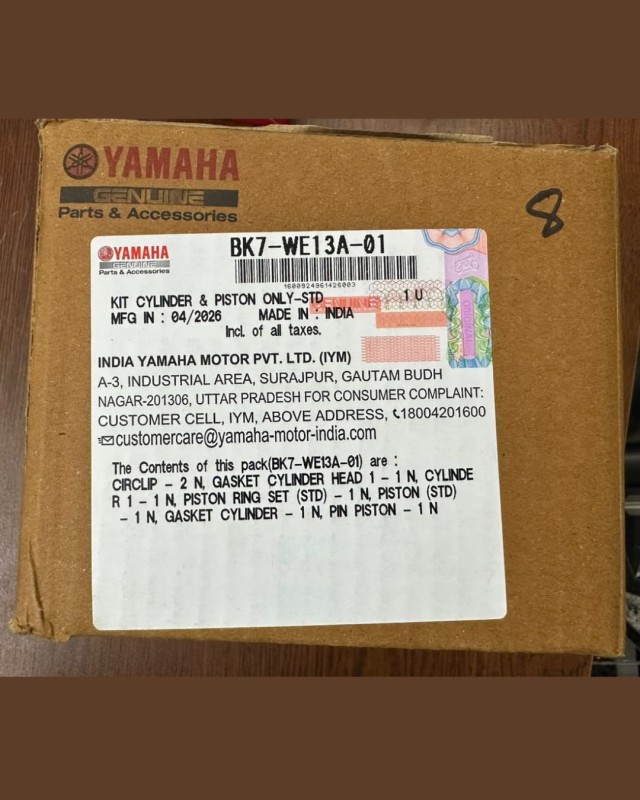 Cylinder Block R15 V3 Indian, KIT CYLINDER & PISTON ONLY-STD BK7-WE13A-00 image