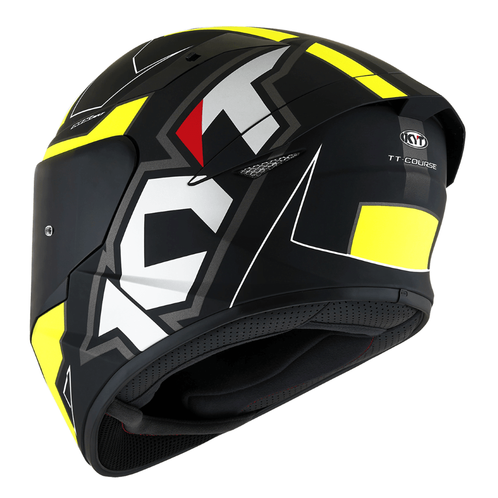 KYT T T Course Electron Matt Black/Yellow image