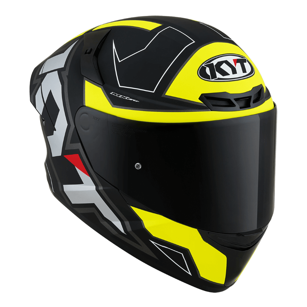 KYT T T Course Electron Matt Black/Yellow image
